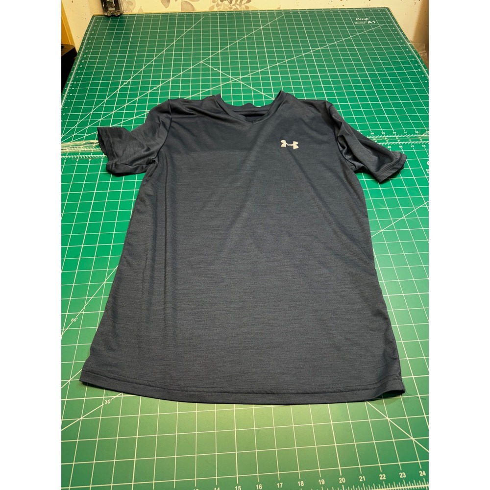 Under Armour Mens HeatGear Loose Fit Short Sleeve T-Shirt Navy Heather Small